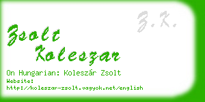 zsolt koleszar business card